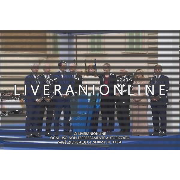 Roma 05 Dicembre 2025 Quirinale, Cerimonia per l\'accensione del bracere Olimpico. Nella Foto: Andrea Abodi, Luciano Buonfiglio, Matteo Salvini, Lorenzo Fontana, Giovanni Amoroso, Laura Mattarella, Kirsty Coventry, Sergio Mattarella, Giorgia Meloni, Ignazio La Russa Foto Credit: Andrea Bracaglia- AGENZIA ALDO LIVERANI SAS