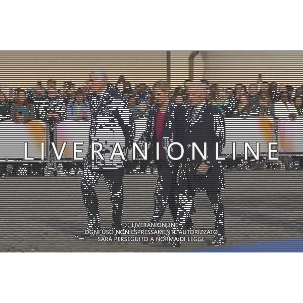 Roma 05 Dicembre 2025 Quirinale, Cerimonia per l\'accensione del bracere Olimpico. Nella Foto: Giovanni Malago’, Kirsty Coventry, Luciano Buonfiglio Foto Credit: Andrea Bracaglia- AGENZIA ALDO LIVERANI SAS