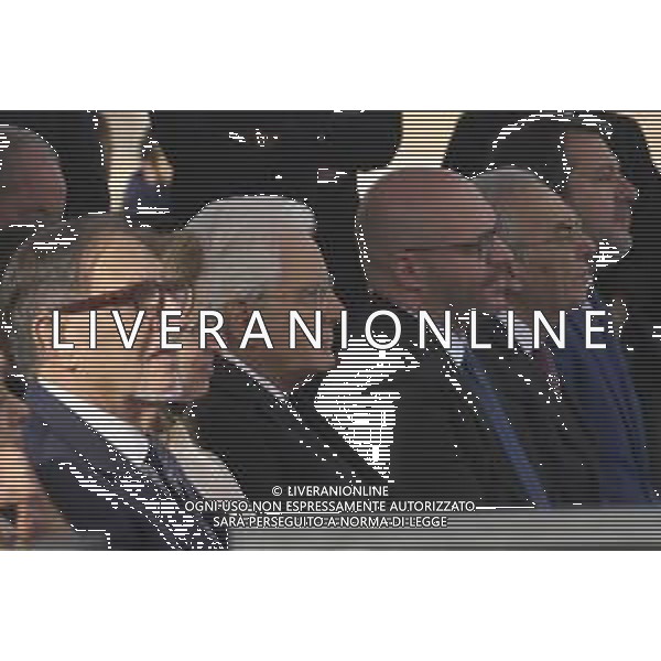 Roma 05 Dicembre 2025 Quirinale, Cerimonia per l\'accensione del bracere Olimpico. Nella Foto: Ignazio La Russa, Laura Mattarella, Sergio Mattarella, Lorenzo Fontana, Giovanni Amoroso, Matteo Salvini Foto Credit: Andrea Bracaglia- AGENZIA ALDO LIVERANI SAS