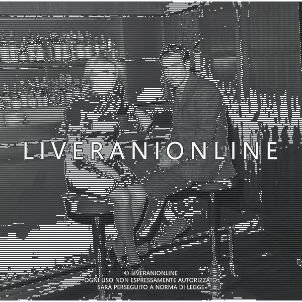 NEG-RETROSPETTIVA ANTONIO VALENTIN ANGELILLO CALCIATORE NELLA FOTO ANTONIO VALENTIN ANGELILLO CON LA BALLERINA ATTILIA TIRONI IN ARTE ILYA LOPEZ A MILANO NELL\'ANNO 1969 AG ALDO LIVERANI SAS