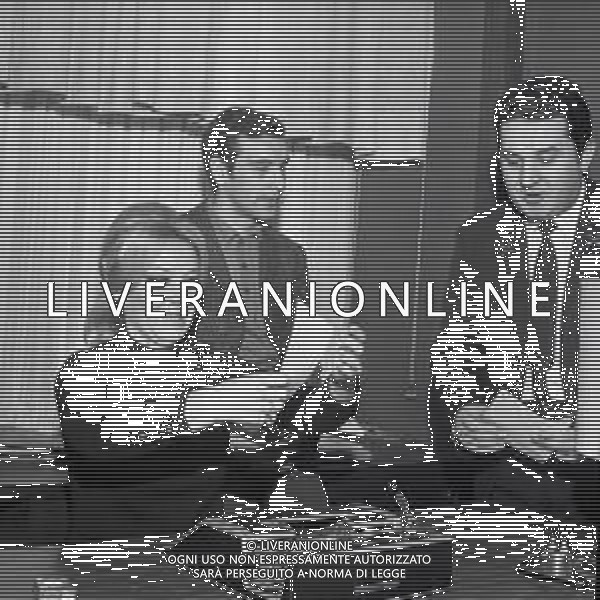 NEG-RETROSPETTIVA ANTONIO VALENTIN ANGELILLO CALCIATORE NELLA FOTO ANTONIO VALENTIN ANGELILLO CON LA BALLERINA ATTILIA TIRONI IN ARTE ILYA LOPEZ A MILANO NELL\'ANNO 1969 AG ALDO LIVERANI SAS