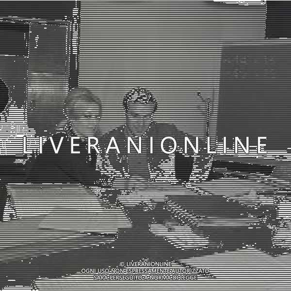 NEG-RETROSPETTIVA ANTONIO VALENTIN ANGELILLO CALCIATORE NELLA FOTO ANTONIO VALENTIN ANGELILLO CON LA BALLERINA ATTILIA TIRONI IN ARTE ILYA LOPEZ A MILANO NELL\'ANNO 1969 AG ALDO LIVERANI SAS