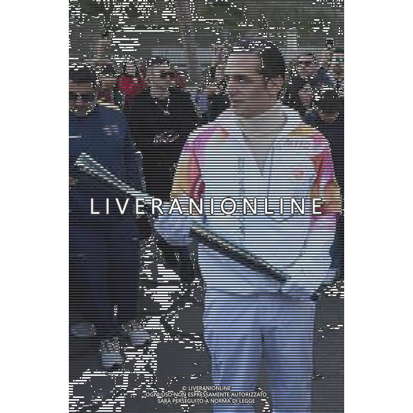 Roma 06 Dicembre 2025 Achille Lauro Tedoforo al colosseo con la Fiamma Olimpica dei Giochi Olimpici Invernali di Milano-Cortina 2026 Nella Foto: Achille Lauro Foto Credit: Andrea Bracaglia- AGENZIA ALDO LIVERANI SAS