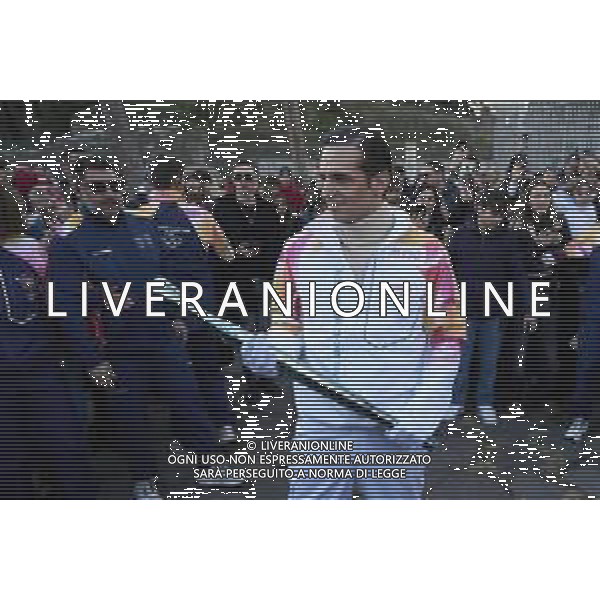 Roma 06 Dicembre 2025 Achille Lauro Tedoforo al colosseo con la Fiamma Olimpica dei Giochi Olimpici Invernali di Milano-Cortina 2026 Nella Foto: Achille Lauro Foto Credit: Andrea Bracaglia- AGENZIA ALDO LIVERANI SAS