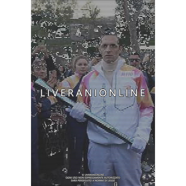 Roma 06 Dicembre 2025 Achille Lauro Tedoforo al colosseo con la Fiamma Olimpica dei Giochi Olimpici Invernali di Milano-Cortina 2026 Nella Foto: Achille Lauro Foto Credit: Andrea Bracaglia- AGENZIA ALDO LIVERANI SAS