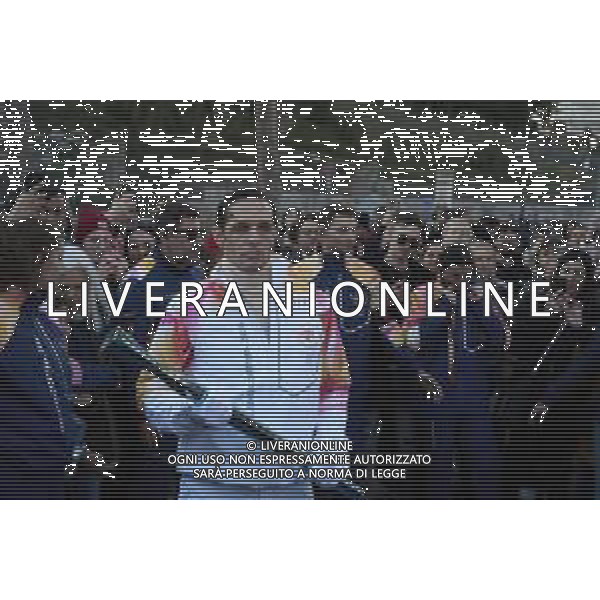 Roma 06 Dicembre 2025 Achille Lauro Tedoforo al colosseo con la Fiamma Olimpica dei Giochi Olimpici Invernali di Milano-Cortina 2026 Nella Foto: Achille Lauro Foto Credit: Andrea Bracaglia- AGENZIA ALDO LIVERANI SAS