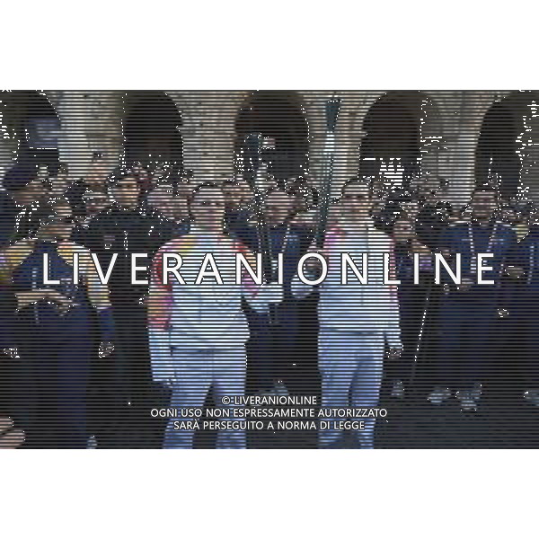 Roma 06 Dicembre 2025 Achille Lauro Tedoforo al colosseo con la Fiamma Olimpica dei Giochi Olimpici Invernali di Milano-Cortina 2026 Nella Foto: Achille Lauro, Boss Doms Foto Credit: Andrea Bracaglia- AGENZIA ALDO LIVERANI SAS