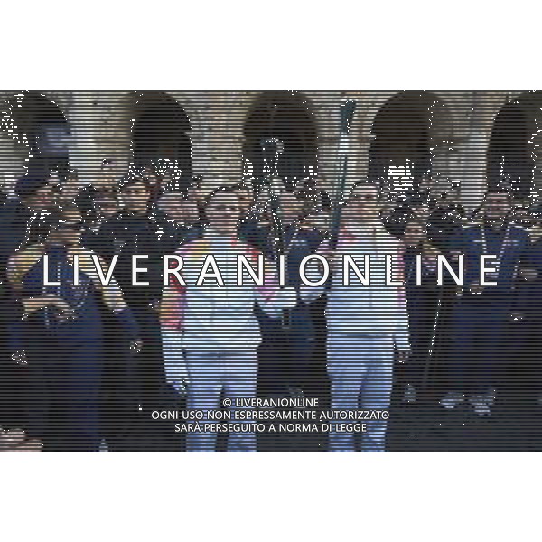 Roma 06 Dicembre 2025 Achille Lauro Tedoforo al colosseo con la Fiamma Olimpica dei Giochi Olimpici Invernali di Milano-Cortina 2026 Nella Foto: Achille Lauro, Boss Doms Foto Credit: Andrea Bracaglia- AGENZIA ALDO LIVERANI SAS