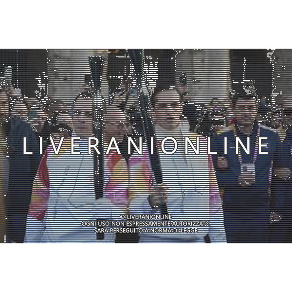 Roma 06 Dicembre 2025 Achille Lauro Tedoforo al colosseo con la Fiamma Olimpica dei Giochi Olimpici Invernali di Milano-Cortina 2026 Nella Foto: Achille Lauro, Boss Doms Foto Credit: Andrea Bracaglia- AGENZIA ALDO LIVERANI SAS