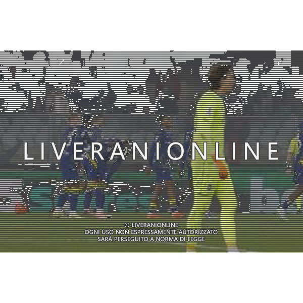 Rafik Belghali of Hellas Verona FC celebrates after scoring during Hellas Verona FC vs Atalanta BC, 14° Serie A Enilive 2025-26 game at Marcantonio Bentegodi stadium in Verona (VR), Italy, on Dicember 06, 2025. (Photo by Davide Casentini)- AGENZIA ALDO LIVERANI SAS