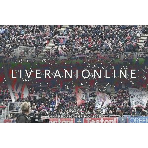 7-12-2025. Cagliari calcio-A.S. Roma, 14° giornta serie A 2025/2026, campionato calcio Italia, stadio Unipol Domus Cagliari. Foto Salvatore Moi/Agenzia Aldo Liverani s.as. Nella foto: Tifosi Cagliari in casa, nella curva sud dello stadio Unipol Domus ©MOI Salvatore - AGENZIA ALDO LIVERANI SAS