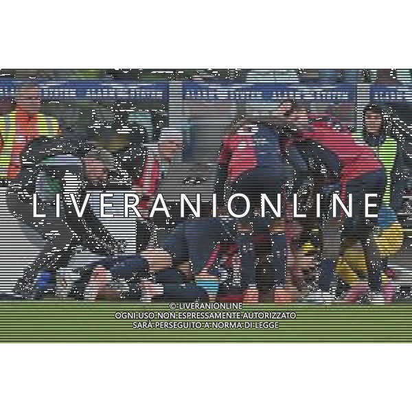 7-12-2025. Cagliari calcio-A.S. Roma, 14° giornta serie A 2025/2026, campionato calcio Italia, stadio Unipol Domus Cagliari. Foto Salvatore Moi/Agenzia Aldo Liverani s.as. Nella foto: Gol Cagliari in casa allo stadio Unipol Domus contro Roma. Segna: Gianluca Gaetano Cagliari ©MOI Salvatore - AGENZIA ALDO LIVERANI SAS