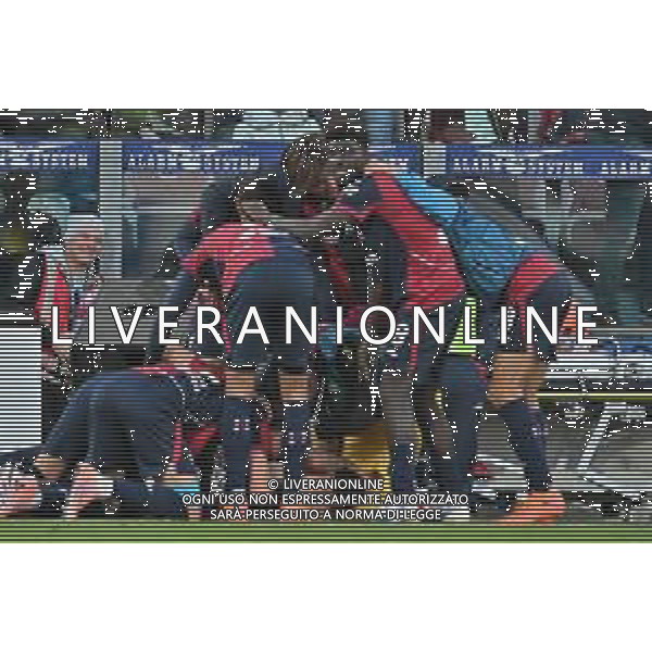 7-12-2025. Cagliari calcio-A.S. Roma, 14° giornta serie A 2025/2026, campionato calcio Italia, stadio Unipol Domus Cagliari. Foto Salvatore Moi/Agenzia Aldo Liverani s.as. Nella foto: Gol Cagliari in casa allo stadio Unipol Domus contro Roma. Segna: Gianluca Gaetano Cagliari ©MOI Salvatore - AGENZIA ALDO LIVERANI SAS