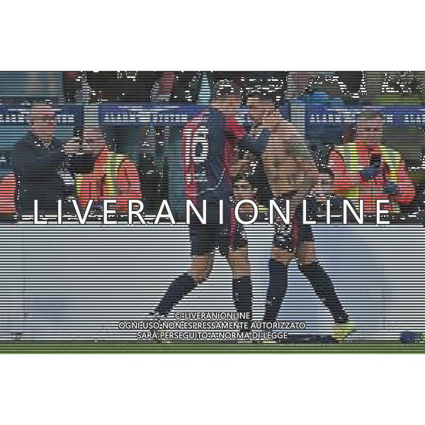 7-12-2025. Cagliari calcio-A.S. Roma, 14° giornta serie A 2025/2026, campionato calcio Italia, stadio Unipol Domus Cagliari. Foto Salvatore Moi/Agenzia Aldo Liverani s.as. Nella foto: Gol Cagliari in casa allo stadio Unipol Domus contro Roma. Segna: Gianluca Gaetano Cagliari ©MOI Salvatore - AGENZIA ALDO LIVERANI SAS