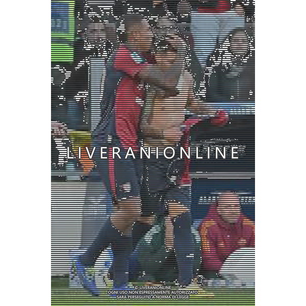 7-12-2025. Cagliari calcio-A.S. Roma, 14° giornta serie A 2025/2026, campionato calcio Italia, stadio Unipol Domus Cagliari. Foto Salvatore Moi/Agenzia Aldo Liverani s.as. Nella foto: Gol Cagliari in casa allo stadio Unipol Domus contro Roma. Segna: Gianluca Gaetano Cagliari ©MOI Salvatore - AGENZIA ALDO LIVERANI SAS