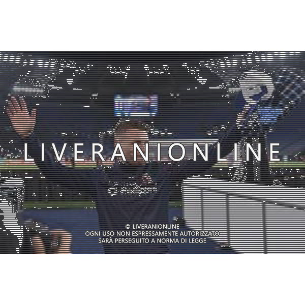 Lazio vs Bologna Campionato Serie A Enilive - 14 Giornata Stadio Olimpico - Roma 07-12-2025 nella foto ciro Immobile sotto la curva nord dei tifosi della Lazio Foto Federico Gaetano - ag Aldo liverani- AGENZIA ALDO LIVERANI SAS