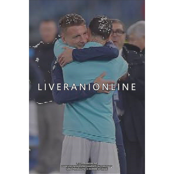 Lazio vs Bologna Campionato Serie A Enilive - 14 Giornata Stadio Olimpico - Roma 07-12-2025 nella foto Abbraccio Mattia Zaccagni e Immobile Ciro Foto Federico Gaetano - ag Aldo liverani- AGENZIA ALDO LIVERANI SAS
