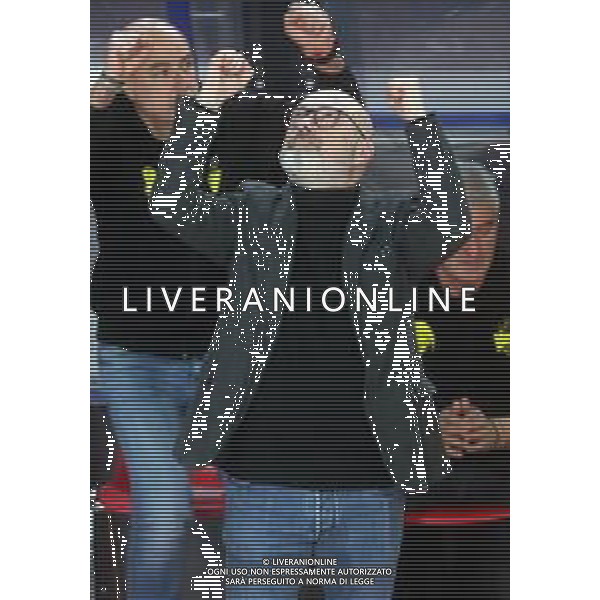 IMOLA 07 12 2025 VIRTUS IMOLA-TEMA SINERGIE FAENZA SERIE B1 NELLA FOTO GIANLUIGI GALETTI ESULTA DOPO LA PARTITA VINTA ©SANNA - AGENZIA ALDO LIVERANI SAS