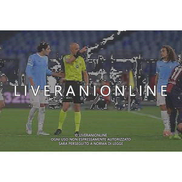 Lazio vs Bologna Campionato Serie A Enilive - 14 Giornata Stadio Olimpico - Roma 07-12-2025 nella foto Proteste Lazio con Arbitro Fabbri Foto Federico Gaetano - ag Aldo liverani