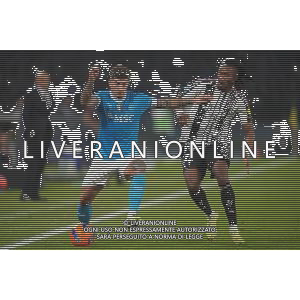 TVPM Napoli, Juventus Nella Foto: Giovanni Di Lorenzo, Khephren Thuram Foto Mosca, Ag.Liverani -TVPM Napoli - Juventus Campionato Calcio Serie A 07.12.2025