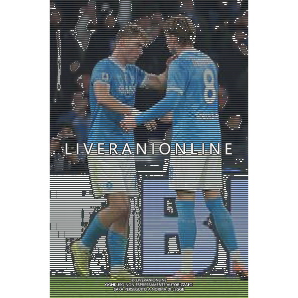 TVPM Napoli, Juventus Nella Foto: esultanza Rasmus Hojlund Foto Mosca, Ag.Liverani -TVPM Napoli - Juventus Campionato Calcio Serie A 07.12.2025