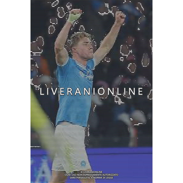 TVPM Napoli, Juventus Nella Foto: esultanza Rasmus Hojlund Foto Mosca, Ag.Liverani -TVPM Napoli - Juventus Campionato Calcio Serie A 07.12.2025