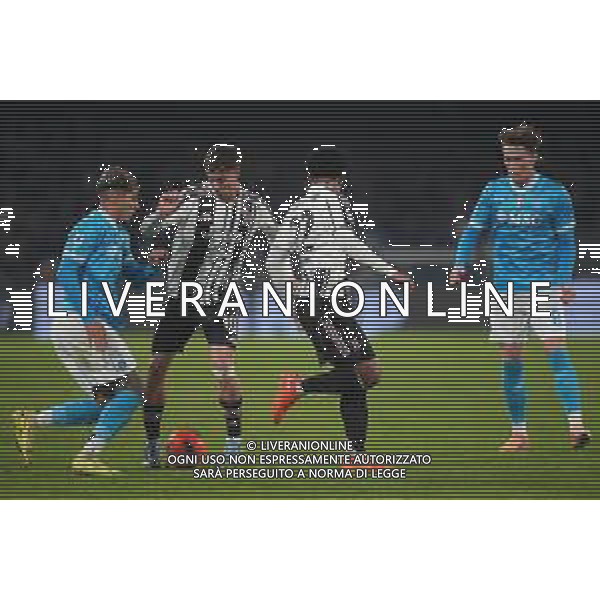 TVPM Napoli, Juventus Nella Foto: Kenan Yildiz, Mathias Olivera, Weston McKennie Foto Mosca, Ag.Liverani -TVPM Napoli - Juventus Campionato Calcio Serie A 07.12.2025