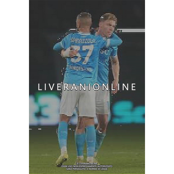 TVPM Napoli, Juventus Nella Foto: esultanza fine gara Rasmus Hojlund Foto Mosca, Ag.Liverani -TVPM Napoli - Juventus Campionato Calcio Serie A 07.12.2025