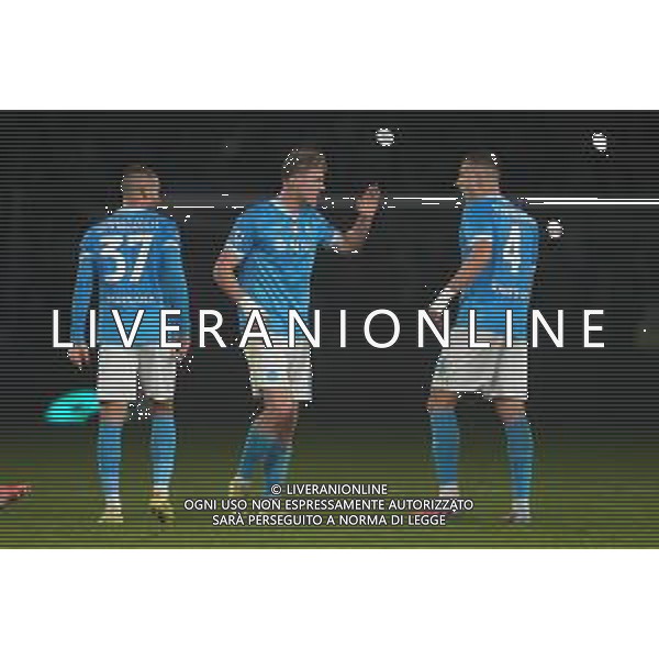 TVPM Napoli, Juventus Nella Foto: esultanza fine gara Rasmus Hojlund Foto Mosca, Ag.Liverani -TVPM Napoli - Juventus Campionato Calcio Serie A 07.12.2025