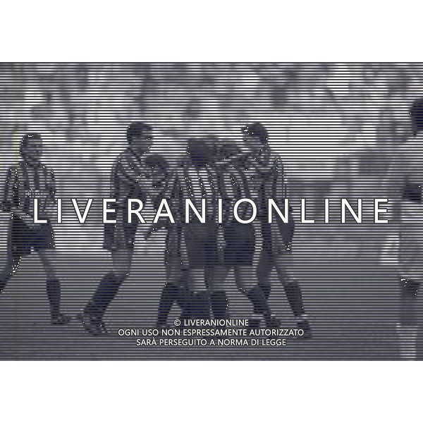 NEG-15-12-1991 MILANO CAMPIONATO DI CALCIO SERIE A INTER-GENOA 2-2 NELLA FOTO DOPO GOAL ANDREAS BREHME AG ALDO LIVERANI SAS