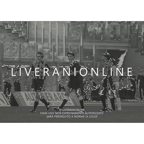 NEG-21-09-1991 ROMA-CAMPIONATO DI CALCIO SERIE A LAZIO-INTER 0-1 NELLA FOTO L\'ARBITRO TULLIO LANESE-ANTONIO PAGANIN E STEFANO DESIDERI AG ALDO LIVERANI SAS