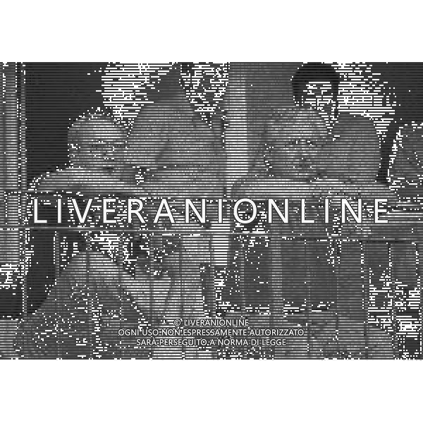 NEG-1991 LEFFE- PARTITA AMICHEVOLE LEFFE-ATALANTA NELLA FOTO ANTONIO PERCASSI PRESIDENTE ATALANTA CALCIO E E IL DIRETTORE SPORTIVO GIORGIO VITALI AG ALDO LIVERANI SAS