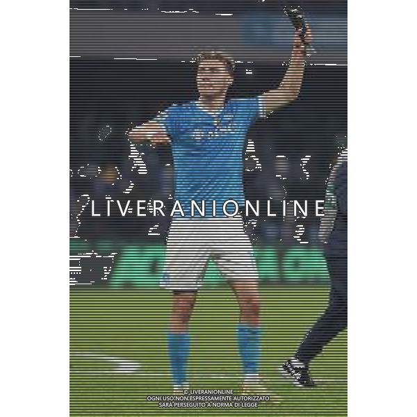 TVPM Napoli, Juventus Nella Foto: esultanza fine gara Rasmus Hojlund Foto Mosca, Ag.Liverani -TVPM Napoli - Juventus Campionato Calcio Serie A 07.12.2025