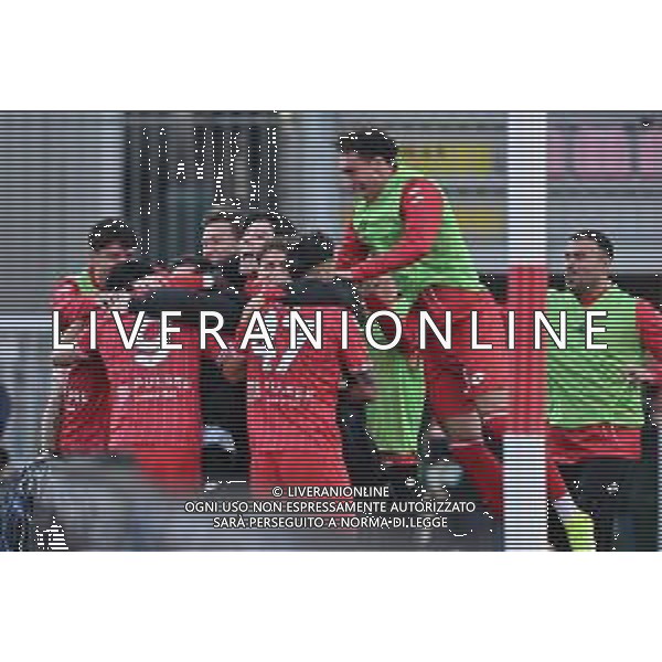 TVRG Monza vs Sudtirol nella foto giocatori Monza esultanza dopo il gol dell\'1 a 0 Monza 08-12-2025 U-Power Stadium Monza vs Sudtirol Campionato Serie BKT - 15a giornata foto Roberto Garavaglia/Agenzia Aldo Liverani sas