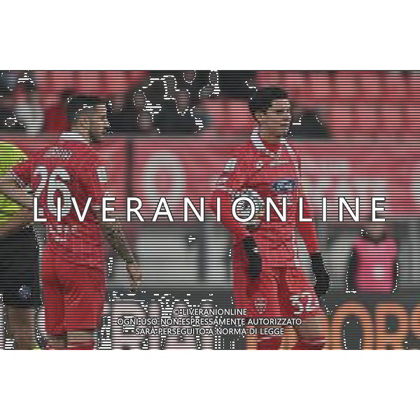 TVRG Monza vs Sudtirol nella foto deluosione Patrick Ciurria (Monza) e Matteo Pessina (Monza) Monza 08-12-2025 U-Power Stadium Monza vs Sudtirol Campionato Serie BKT - 15a giornata foto Roberto Garavaglia/Agenzia Aldo Liverani sas