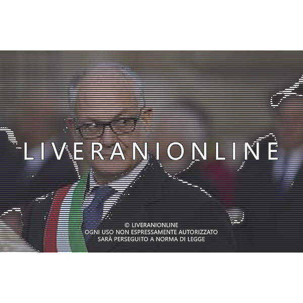 Roma 08 Dicembre 2025 Sua Santita’ Papa Leone XIV rende omaggio all\'Immacolata in Piazza Mignanelli a Roma Nella Foto: il sindaco Roberto Gualtieri Foto Credit: Andrea Bracaglia- AGENZIA ALDO LIVERANI SAS