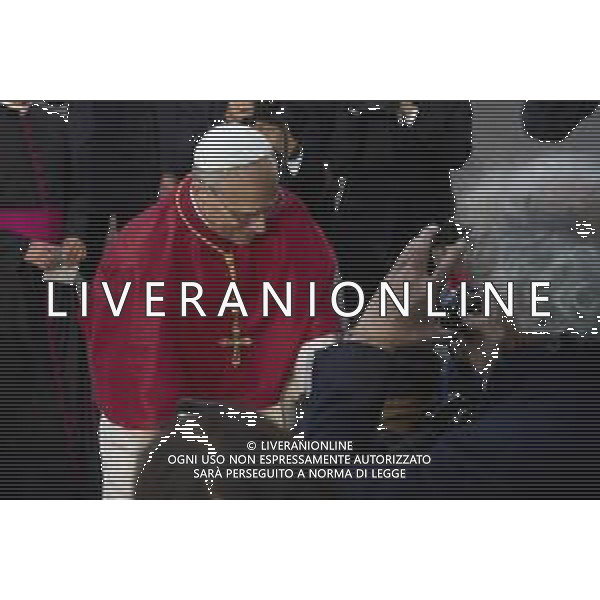 Roma 08 Dicembre 2025 Sua Santita’ Papa Leone XIV rende omaggio all\'Immacolata in Piazza Mignanelli a Roma Nella Foto: Papa Leone XIV Foto Credit: Andrea Bracaglia- AGENZIA ALDO LIVERANI SAS