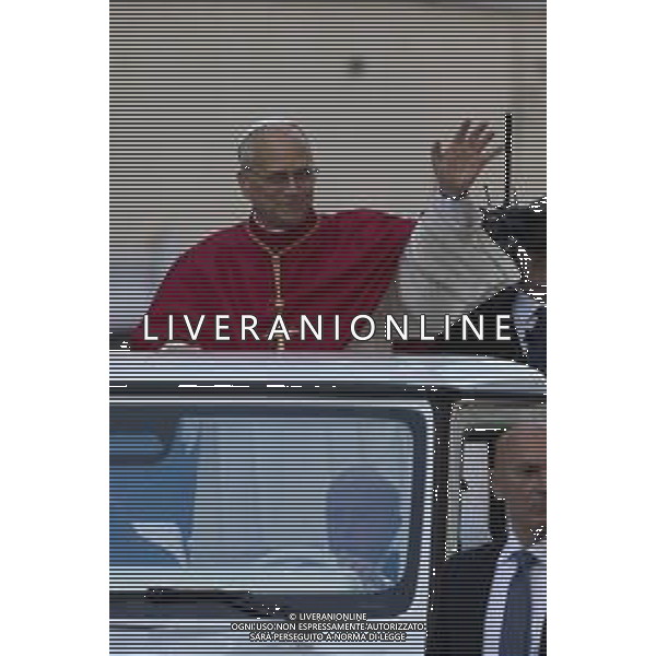 Roma 08 Dicembre 2025 Sua Santita’ Papa Leone XIV rende omaggio all\'Immacolata in Piazza Mignanelli a Roma Nella Foto: Papa Leone XIV Foto Credit: Andrea Bracaglia- AGENZIA ALDO LIVERANI SAS