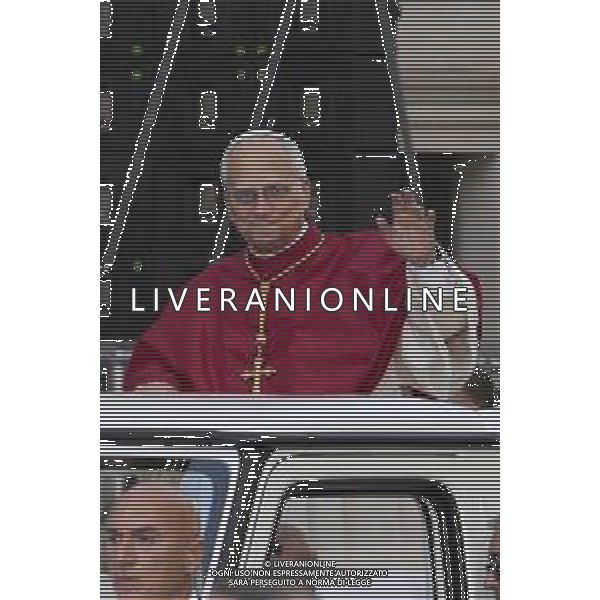 Roma 08 Dicembre 2025 Sua Santita’ Papa Leone XIV rende omaggio all\'Immacolata in Piazza Mignanelli a Roma Nella Foto: Papa Leone XIV Foto Credit: Andrea Bracaglia- AGENZIA ALDO LIVERANI SAS