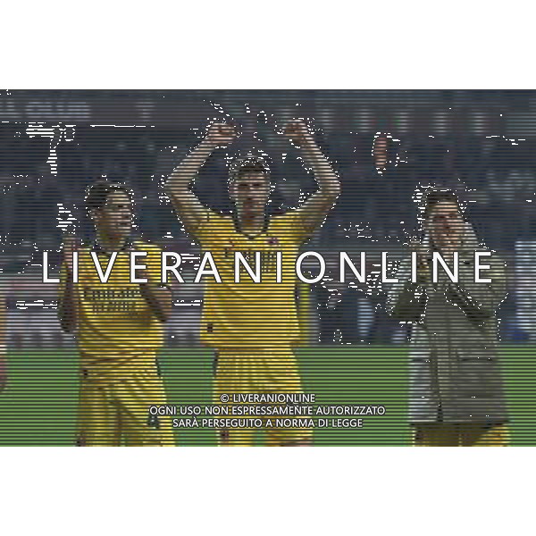 Torino 08.12.25 Stadio Grande Torino @Manuela Viganti/Ag. Aldo Liverani sas Torino vs Milan Campionato Calcio Serie A Enilive 2025/2026 14a giornata Nella foto: festa milan a fine partita ©Viganti - AGENZIA ALDO LIVERANI SAS