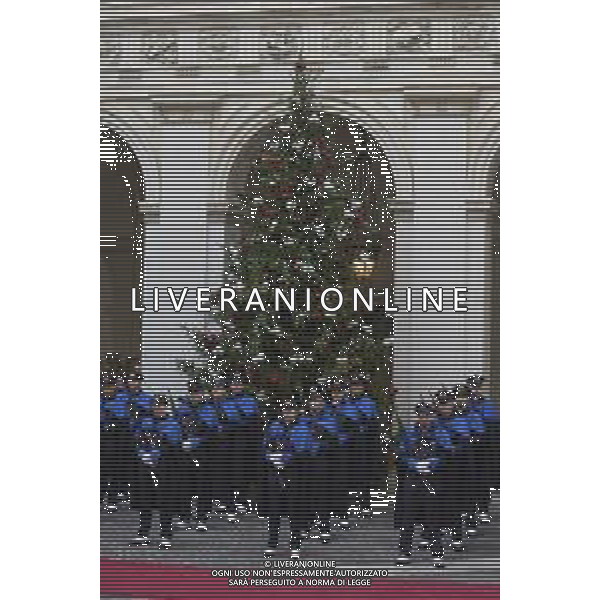 Roma 09 Dicembre 2025 Il Presidente del Consiglio dei Ministri Giorgia Meloni, incontra a Palazzo Chigi il Presidente dell\'Ucraina Volodymyr Zelensky Nella Foto:Albero di Natale Foto Credit: Andrea Bracaglia AG ALDO LIVERANI SAS