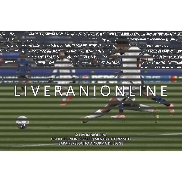 Reece James of Chelsea FC give assist to João Pedro of Chelsea FC goal during Atalanta BC vs Chelsea FC, Champions League 2025-26 League phase, Matchday 6°, game at New Balance Arena in Bergamo (BG), Italy, on Dicember 09, 2025. (Photo by Davide Casentini)- AGENZIA ALDO LIVERANI SAS