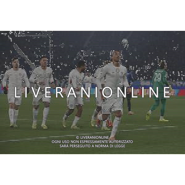 Joao Pedro of Chelsea FC celebrates with team during Atalanta BC vs Chelsea FC, Champions League 2025-26 League phase, Matchday 6°, game at New Balance Arena in Bergamo (BG), Italy, on Dicember 09, 2025. (Photo by Davide Casentini)- AGENZIA ALDO LIVERANI SAS