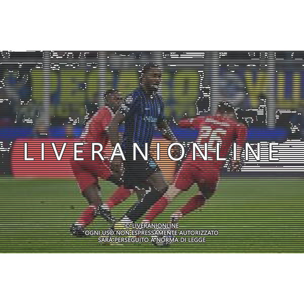 Inter vs Liverpool nella foto Marcus Thuram (Inter) Milano 09-12-2025 Stadio Giuseppe Meazza - San Siro Inter vs Liverpool UEFA Champions League fase a girone unico - 6a giornata foto Roberto Garavaglia/Agenzia Aldo Liverani sas