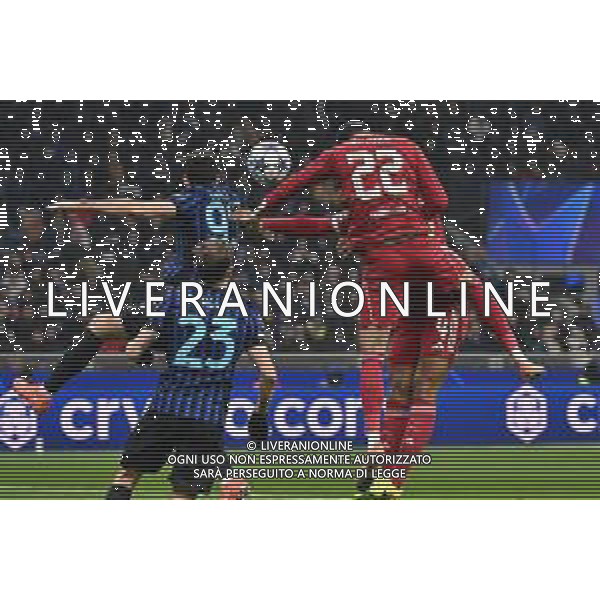 Inter vs Liverpool nella foto il tocco di mano di Hugo Ekitike (Liverpool) che ha portato all\'annullamento del gol di Ibrahima Konate’ (Liverpool) Milano 09-12-2025 Stadio Giuseppe Meazza - San Siro Inter vs Liverpool UEFA Champions League fase a girone unico - 6a giornata foto Roberto Garavaglia/Agenzia Aldo Liverani sas