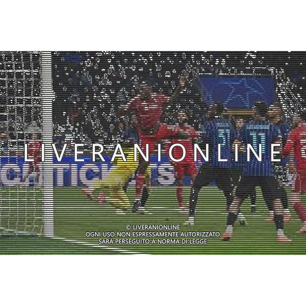 Inter vs Liverpool nella foto Ibrahima Konate’ (Liverpool) segna il gol dell\'1 a 0 ma la rete viene annullata Milano 09-12-2025 Stadio Giuseppe Meazza - San Siro Inter vs Liverpool UEFA Champions League fase a girone unico - 6a giornata foto Roberto Garavaglia/Agenzia Aldo Liverani sas