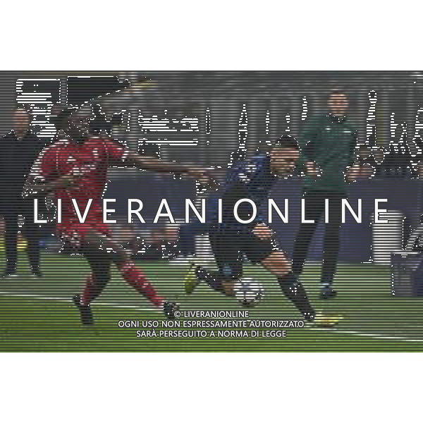 Inter vs Liverpool nella foto Ibrahima Konatè (Liverpool) e Lautaro Martinez (Inter) Milano 09-12-2025 Stadio Giuseppe Meazza - San Siro Inter vs Liverpool UEFA Champions League fase a girone unico - 6a giornata foto Roberto Garavaglia/Agenzia Aldo Liverani sas