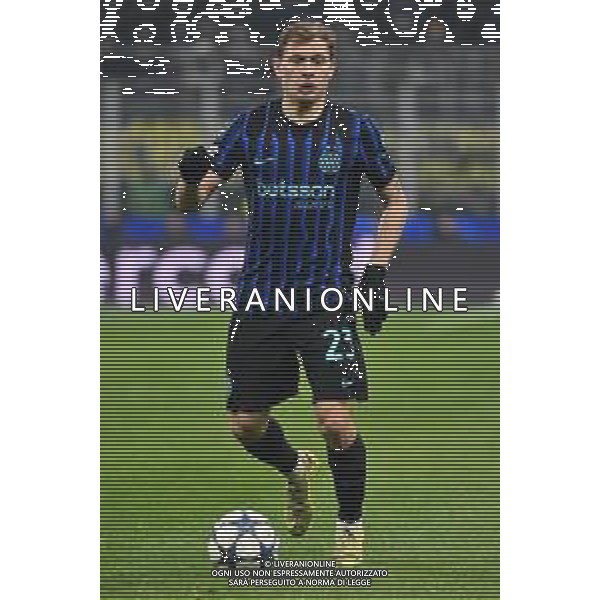 Inter vs Liverpool nella foto Nicolò Barella (Inter) Milano 09-12-2025 Stadio Giuseppe Meazza - San Siro Inter vs Liverpool UEFA Champions League fase a girone unico - 6a giornata foto Roberto Garavaglia/Agenzia Aldo Liverani sas