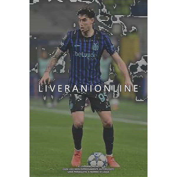 Inter vs Liverpool nella foto Alessandro Bastoni (Inter) Milano 09-12-2025 Stadio Giuseppe Meazza - San Siro Inter vs Liverpool UEFA Champions League fase a girone unico - 6a giornata foto Roberto Garavaglia/Agenzia Aldo Liverani sas