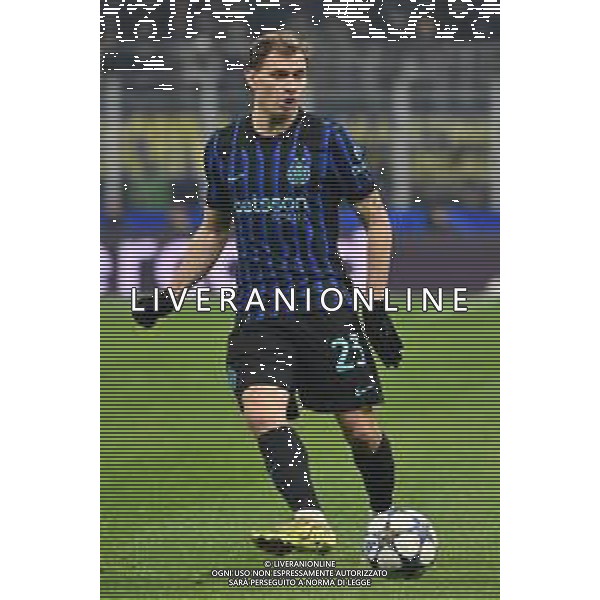Inter vs Liverpool nella foto Nicolò Barella (Inter) Milano 09-12-2025 Stadio Giuseppe Meazza - San Siro Inter vs Liverpool UEFA Champions League fase a girone unico - 6a giornata foto Roberto Garavaglia/Agenzia Aldo Liverani sas